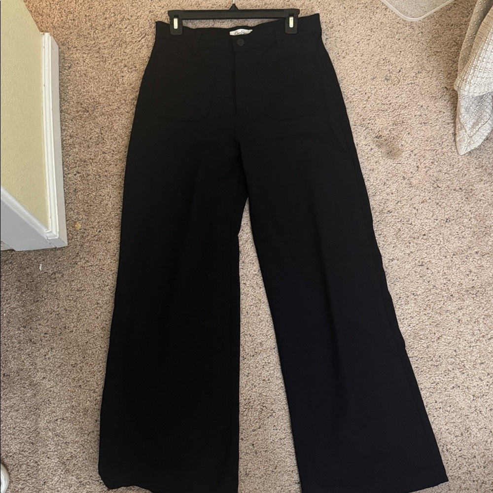 Jessica Simpson Black Wide-Leg Trousers hi waist